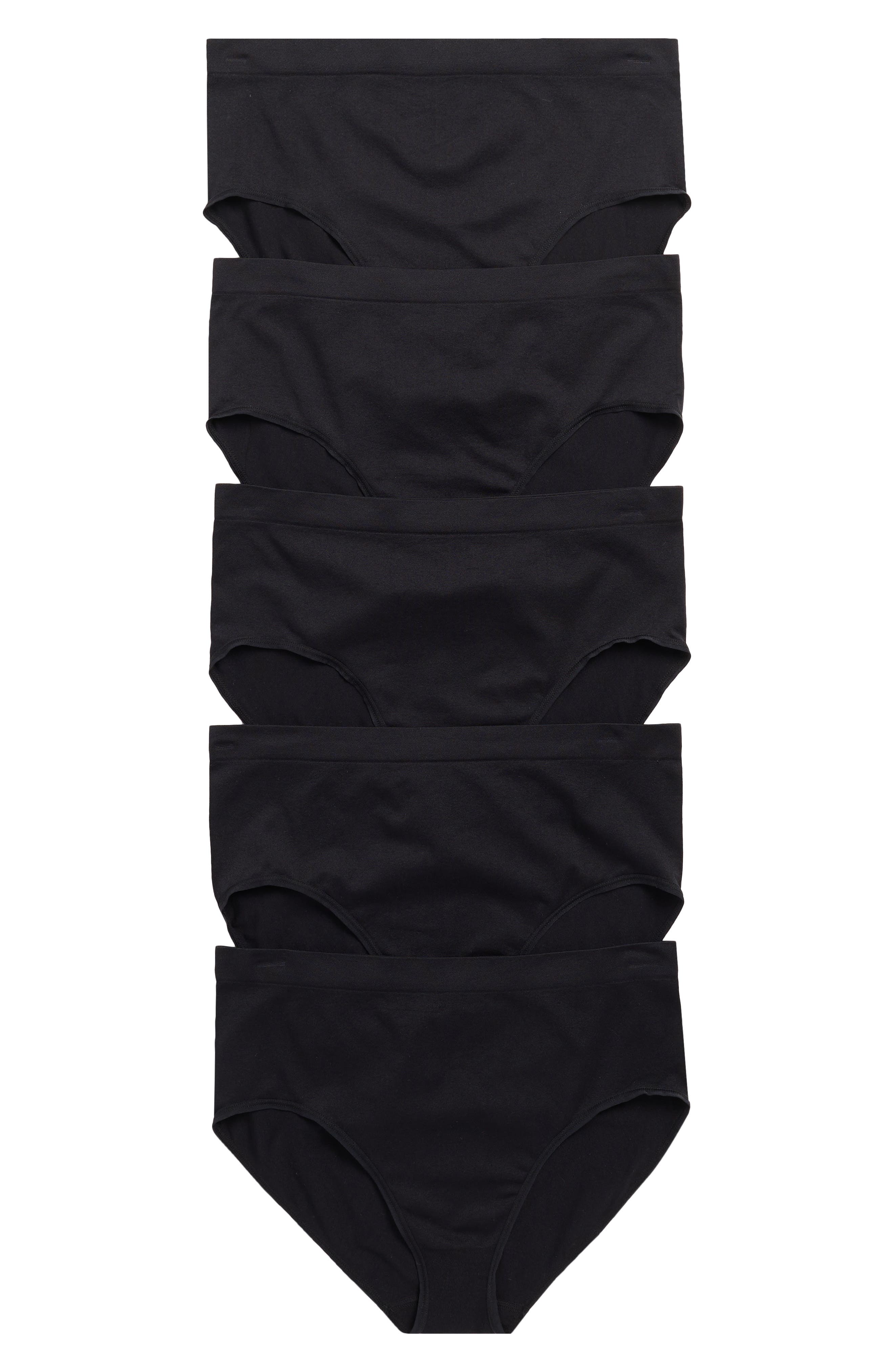 NORDSTROM RACK Seamless 5-Pack Full Briefs