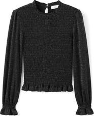 MANGO TEEN Ruffle Long Sleeve Top