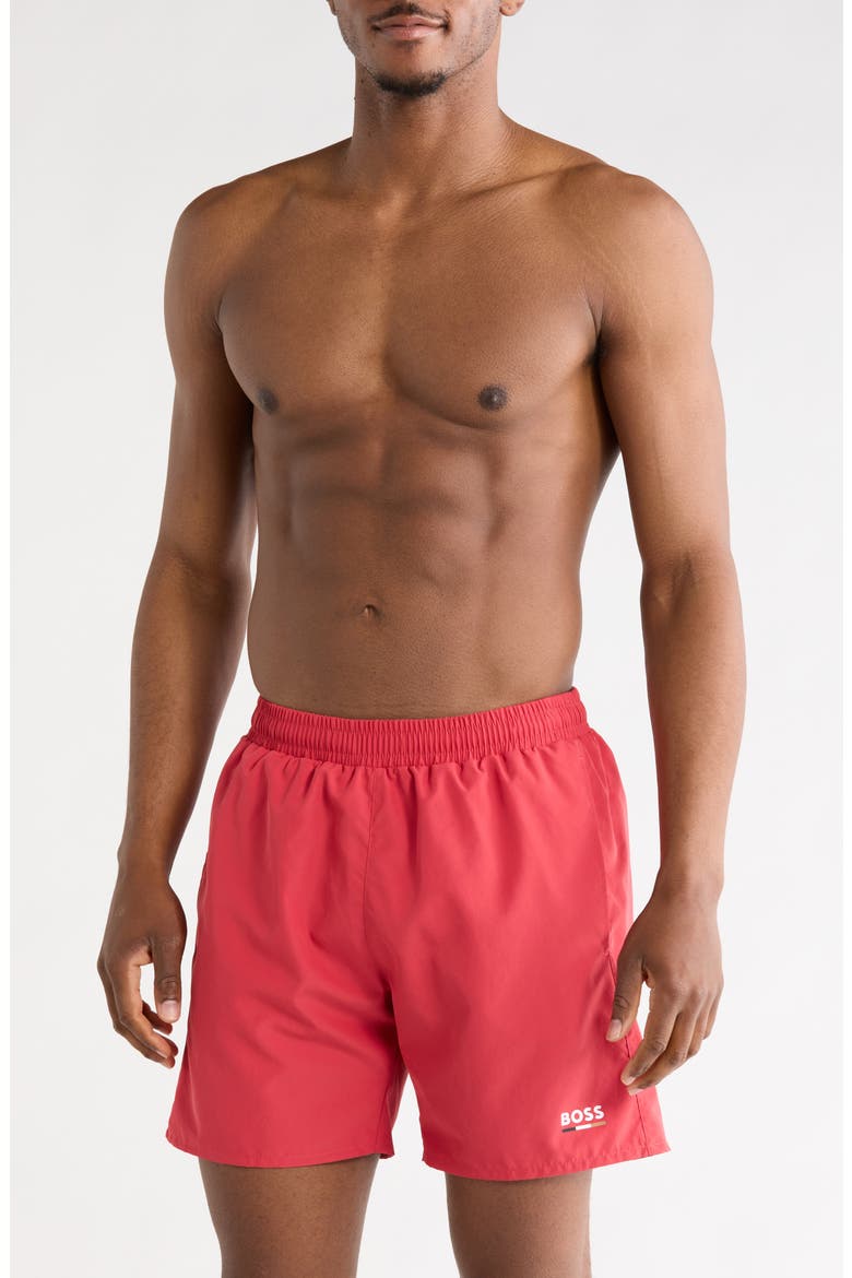 Swordfish Swim Trunks, Main, color, RED