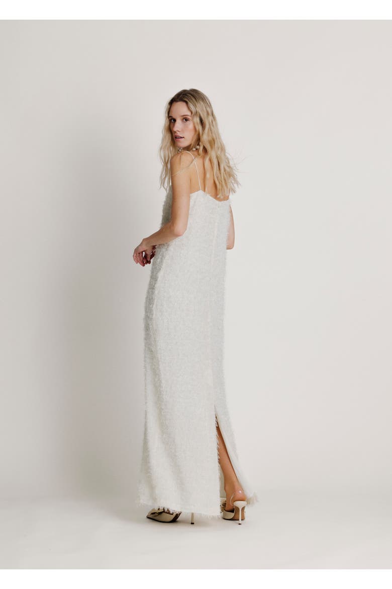 Spaghetti Strap Bridal Dress, Alternate, color, Off White