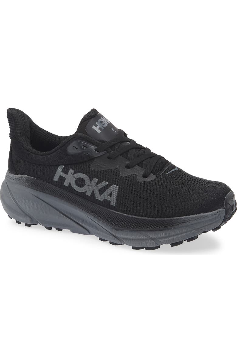 HOKA Challenger 7 Running Shoe, Main, color, Black / Black / Black