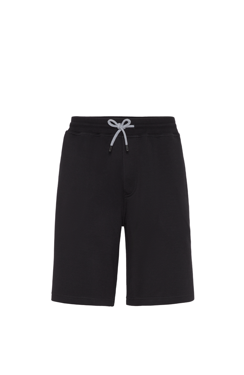 Brunello Cucinelli Cotton, cashmere and silk French terry double cloth Bermuda shorts, Main, color,