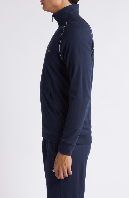 Hugo Boss Boss Mix Match Zip Jacket In Dark Blue