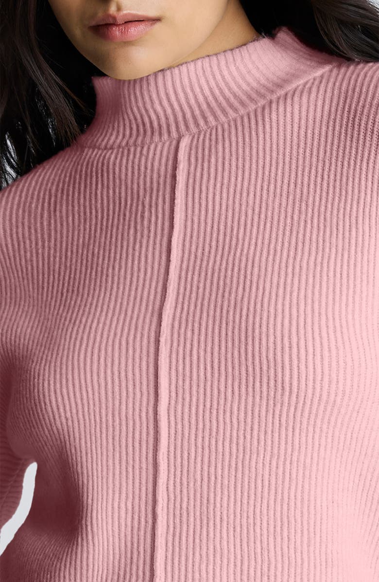 Kenneth Cole Rib Mock Neck Pullover, Alternate, color, Blush Pink