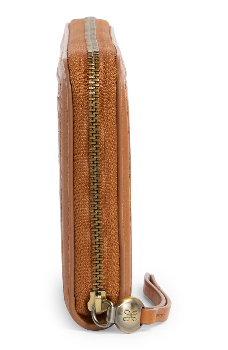HOBO Large Nila Woven Leather Zip Around Wallet, Alternate, color, 
