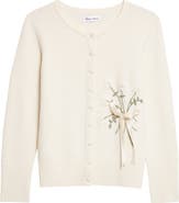 Tanner Fletcher Gender Inclusive Gladys Daisy Embroidered Wool Cardigan