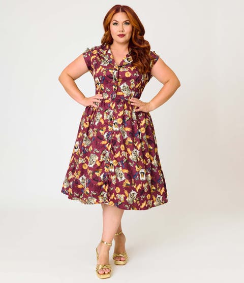 Plus Size Cafe Swing Dress