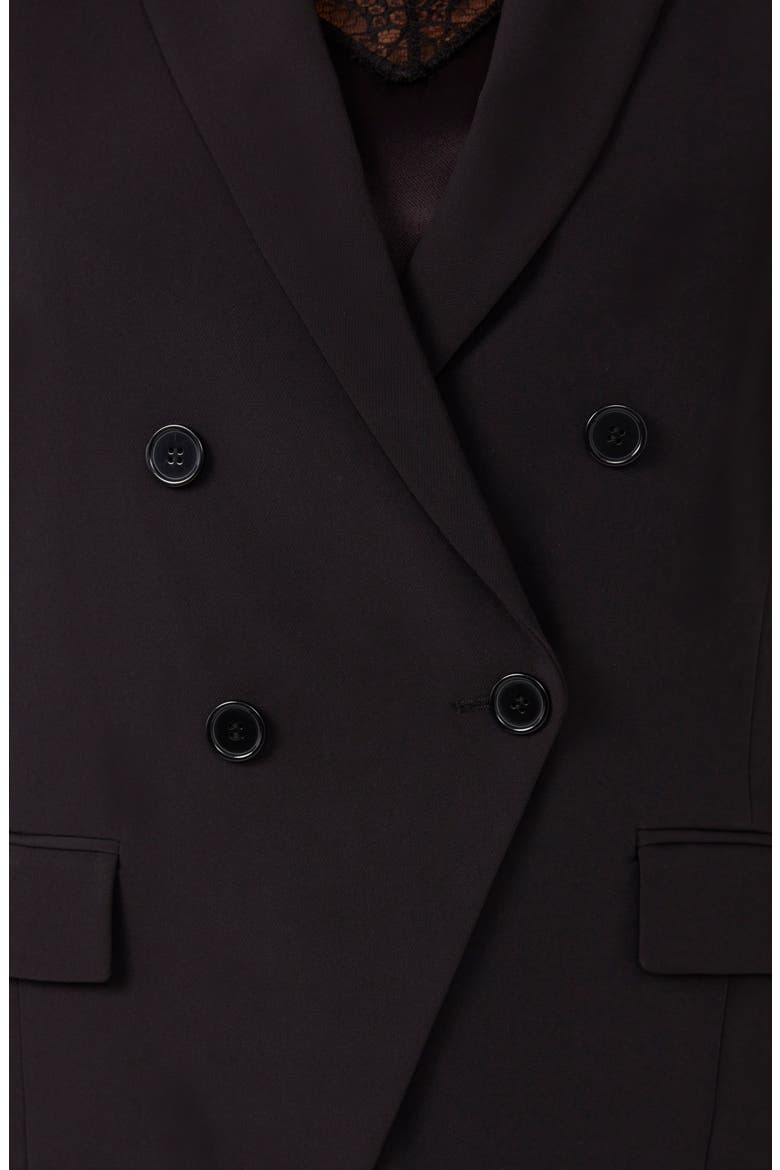 Sophie Double Breasted Jacket, Alternate, color, BLACK