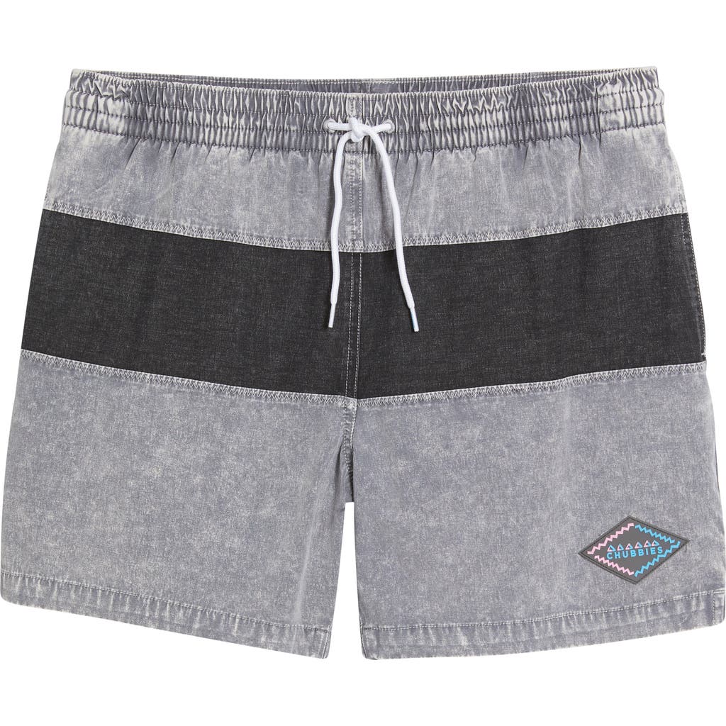 Chubbies Black & Silvers 5.5-inch Swim Trunks In Charcoal - Solid