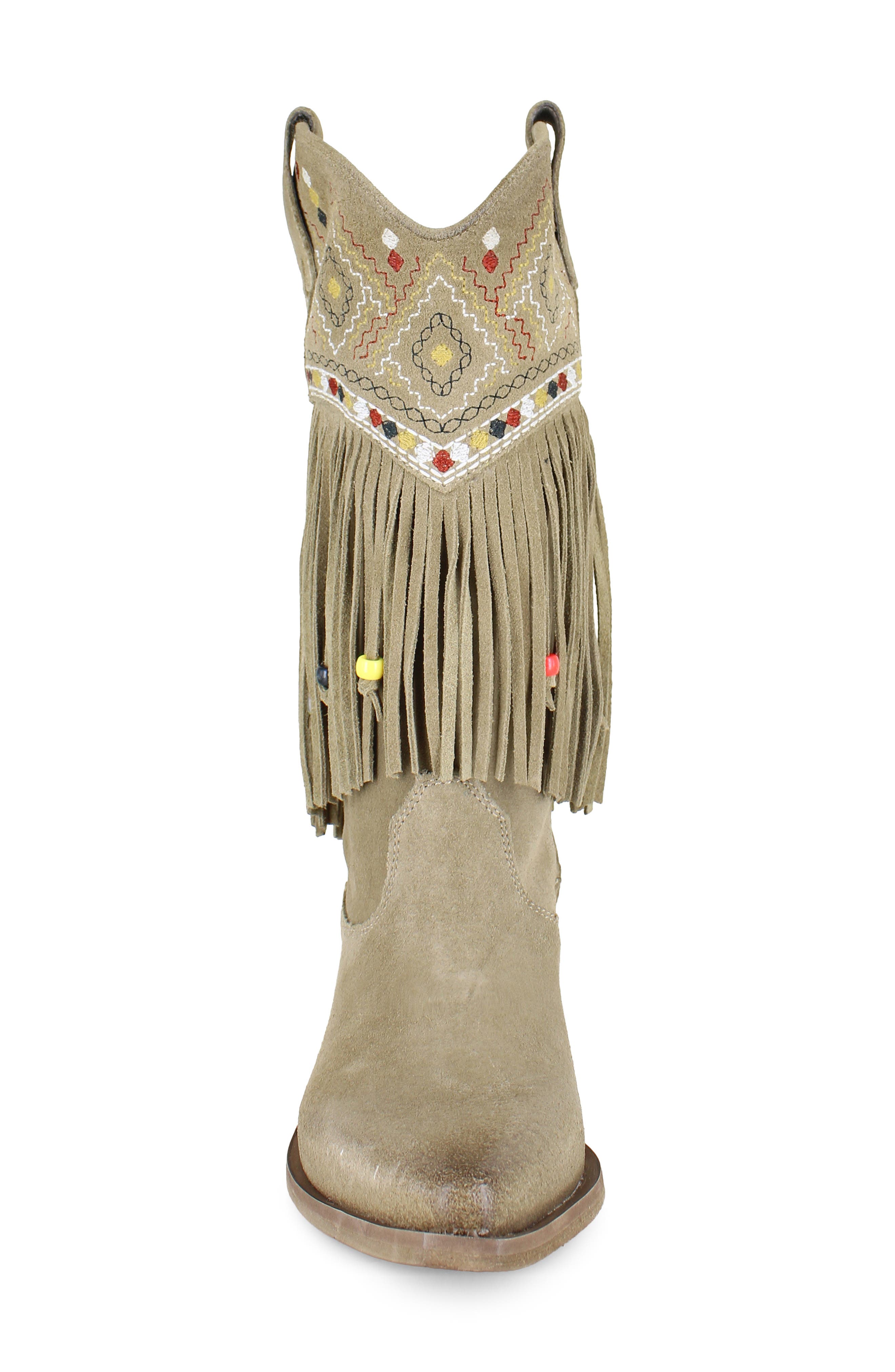 Neon Western Boot, Alternate, color, SAND SUEDE
