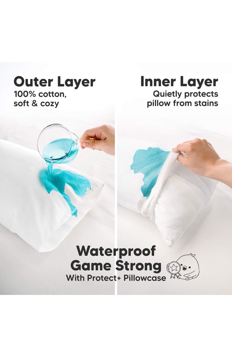 KeaBabies My Little Dreamy [Protect+] Waterproof Pillowcase, Alternate, color, Soft White