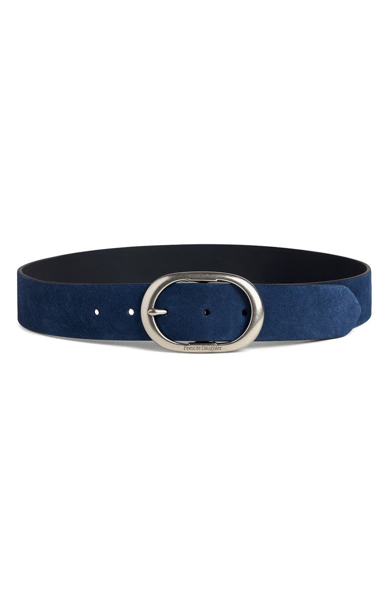 Favorite Daughter The Contour Suede Belt, Main, color, Navy