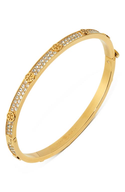 Tory Burch Miller Pavé Hinge Bracelet In Gold