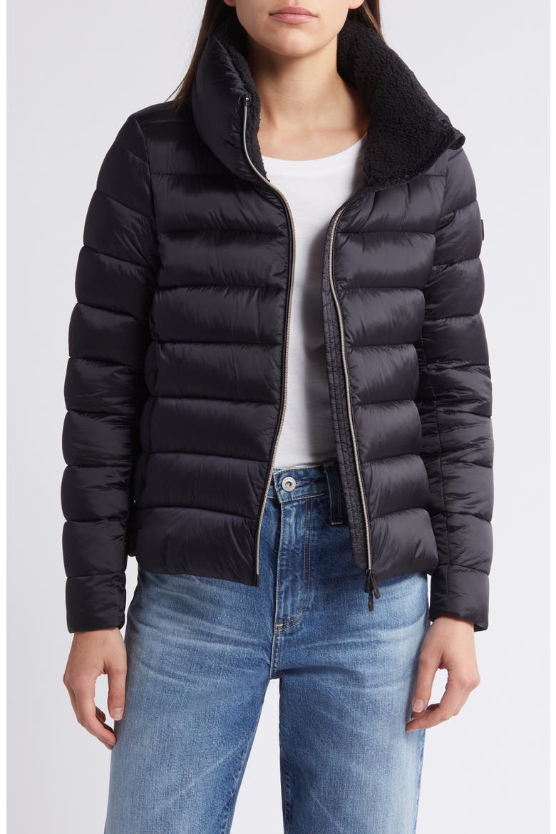 Elly Water Resistant Puffer Jacket, Alternate, color, BLACK