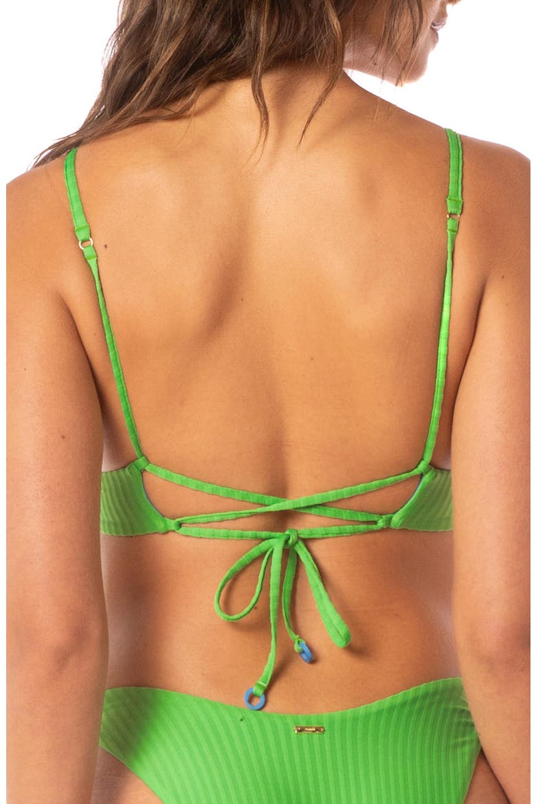 Paradiso Reversible Triangle Bikini Top, Alternate, color, GREEN