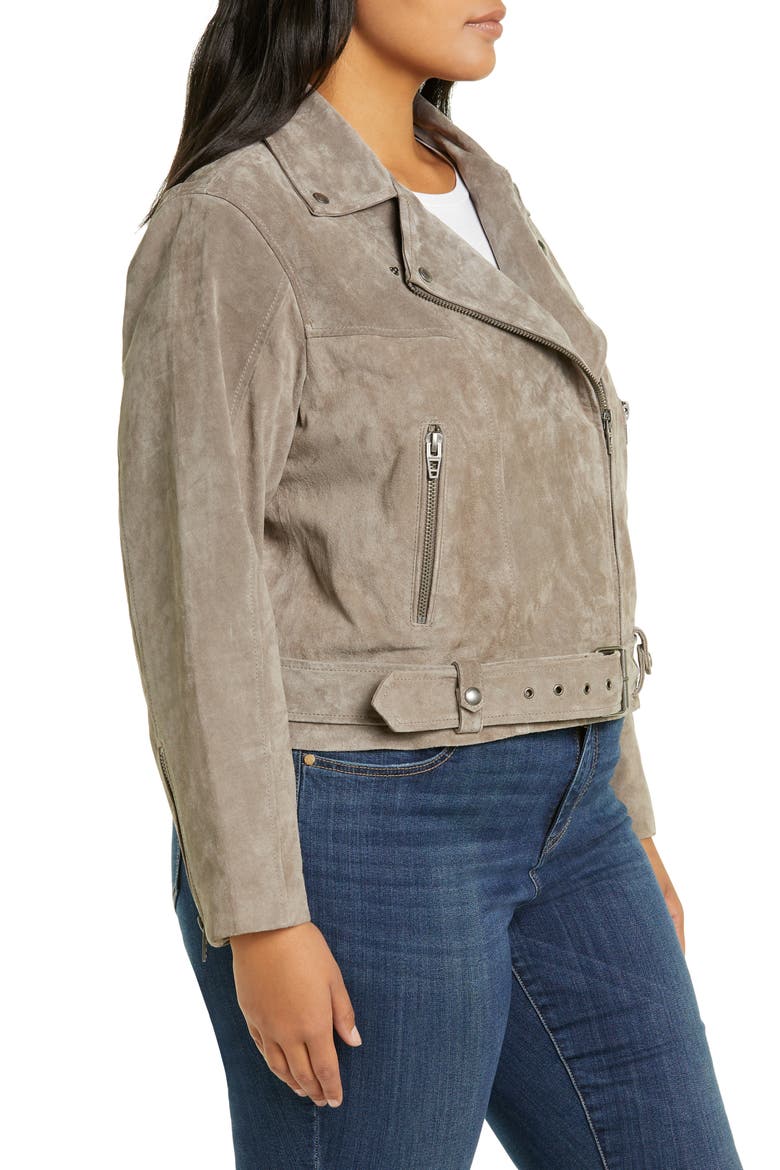 Suede Moto Jacket, Alternate, color, ROCK THE BOAT