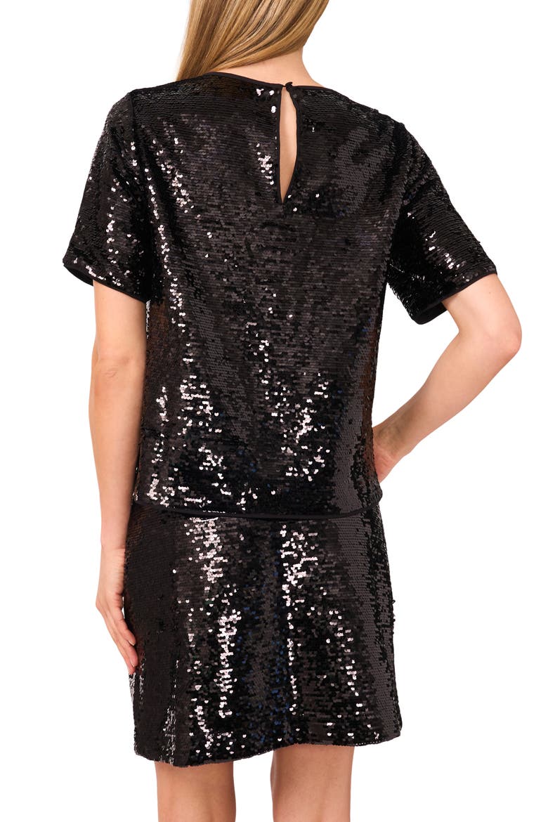 Sequin T-Shirt, Alternate, color, RICH BLACK