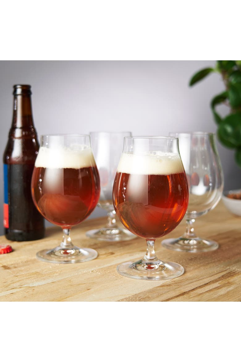 Tulip Beer Glass Set of 4, Alternate, color, Clear