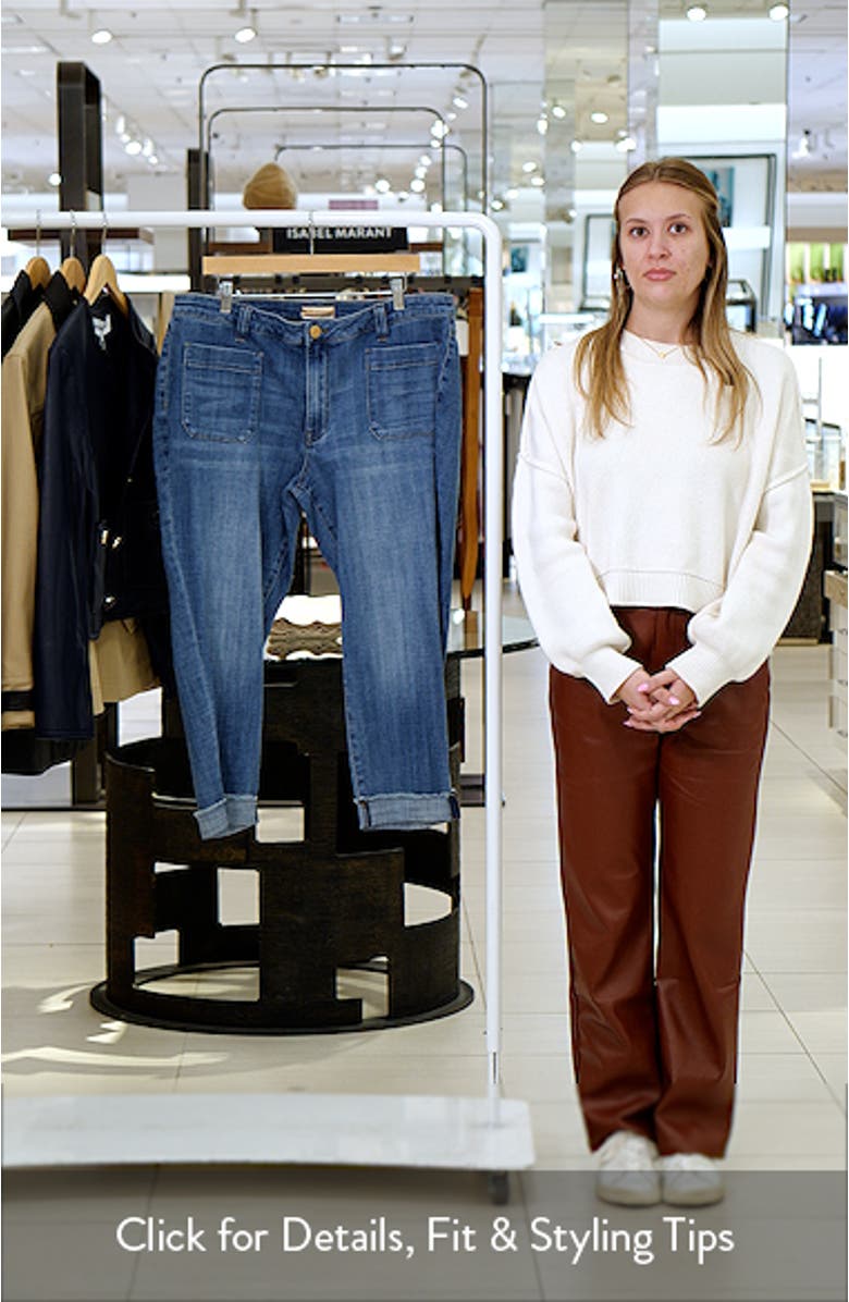 Amy High Waist Patch Pocket Crop Skinny Jeans, sales video thumbnail