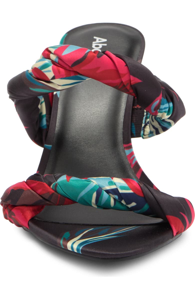 Abound Parris Twist Strap Stiletto Sandal, Alternate, color, Black Green Palm Print