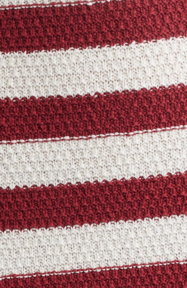 ZOE AND CLAIRE Placed Stripe Cotton Sweater Dress, Alternate, color, Red