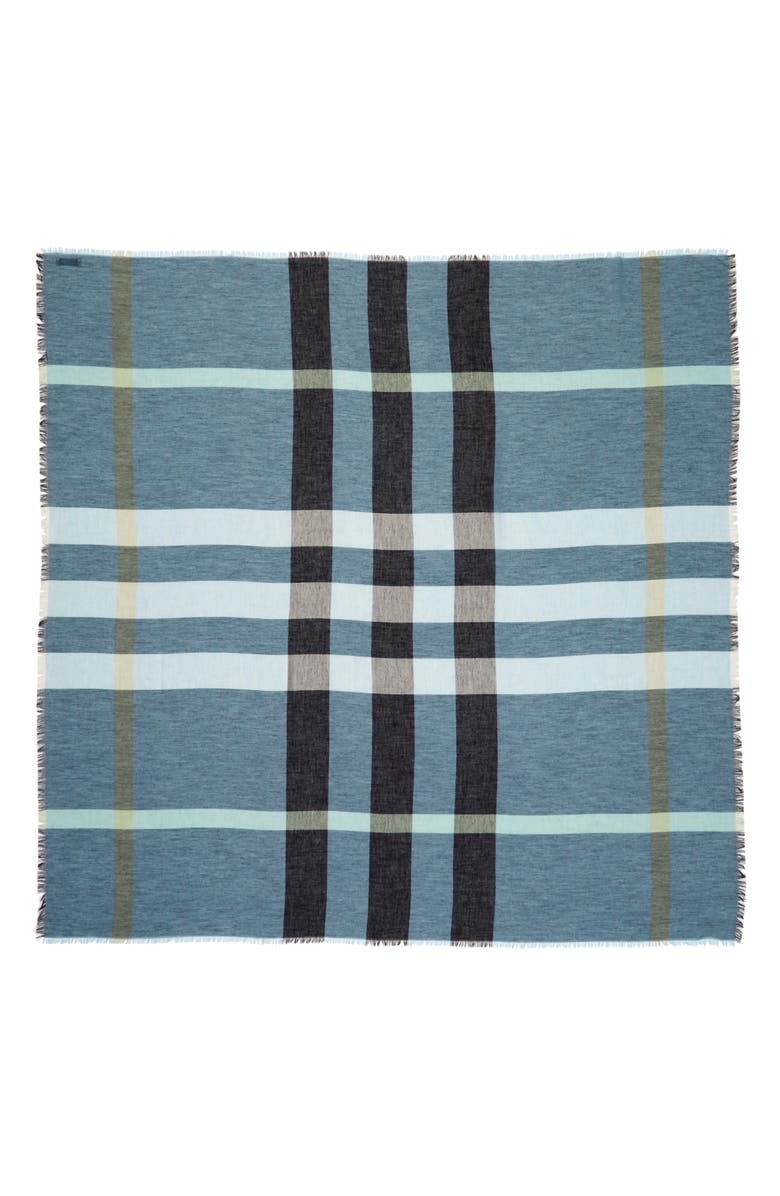 Burberry Mega Check Plaid Square Scarf, Alternate, color, 