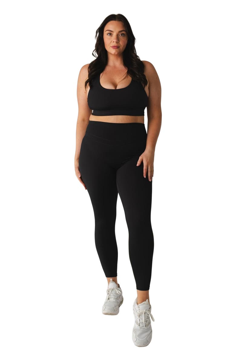 Vitality Revive Racer Bra, Main, color, Midnight