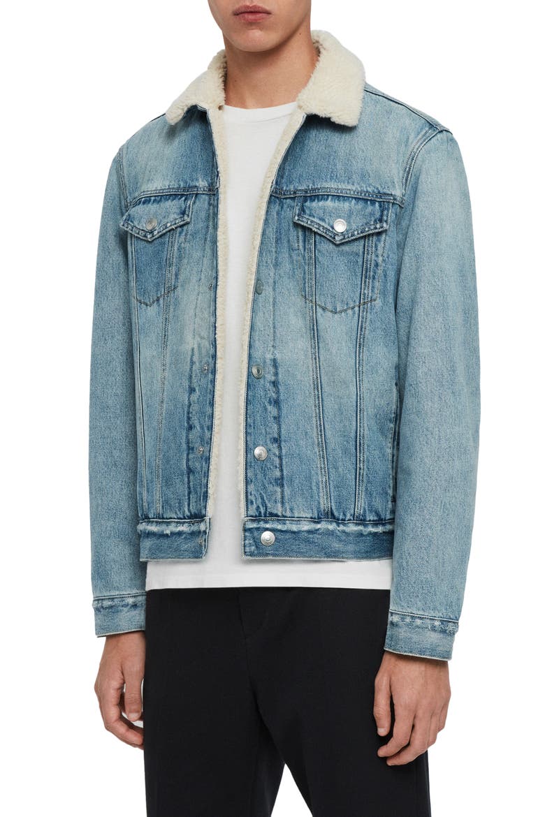 Ilkley Fleece Lined Denim Jacket, Alternate, color, INDIGO