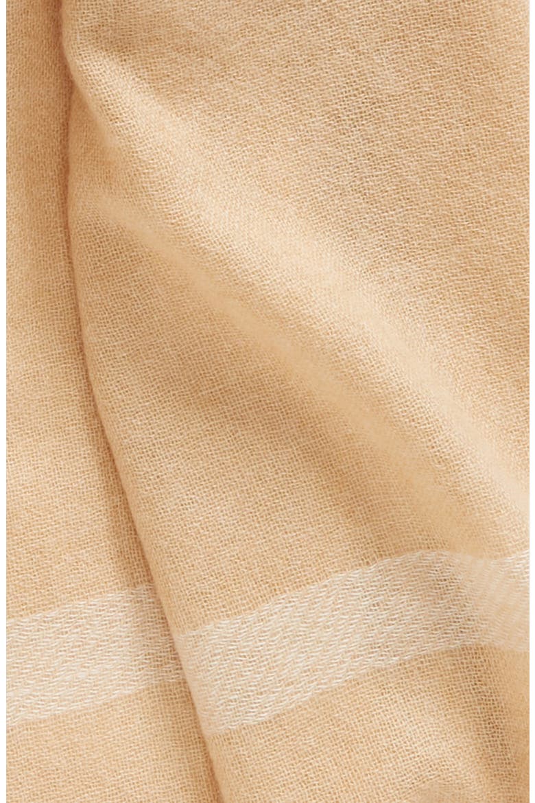 Fringe Cashmere Scarf, Alternate, color, SAND