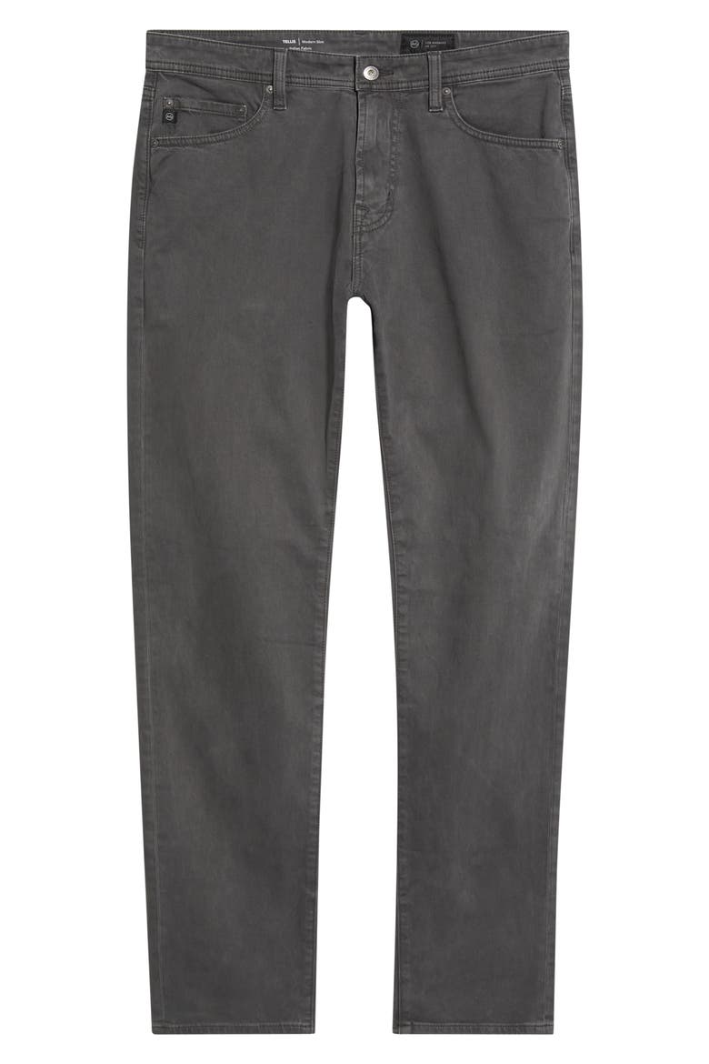 Tellis Stretch Sateen Modern Slim Pants, Alternate, color, SULFUR EVENING SMOKE