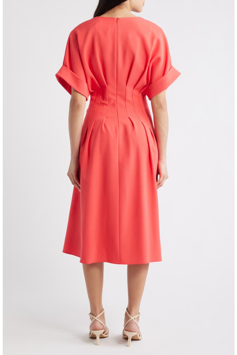 Dolman Sleeve Midi Dress, Alternate, color, CORAL