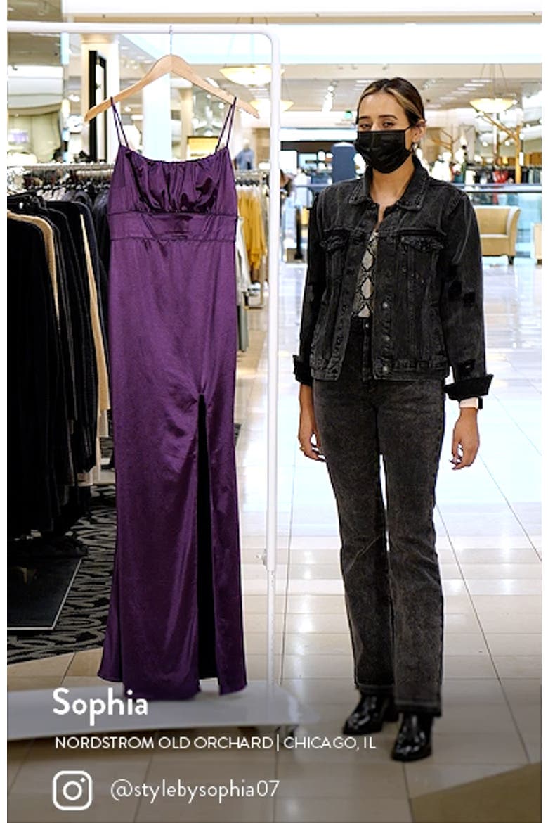 Under the Spotlight Sleeveless Satin Gown video