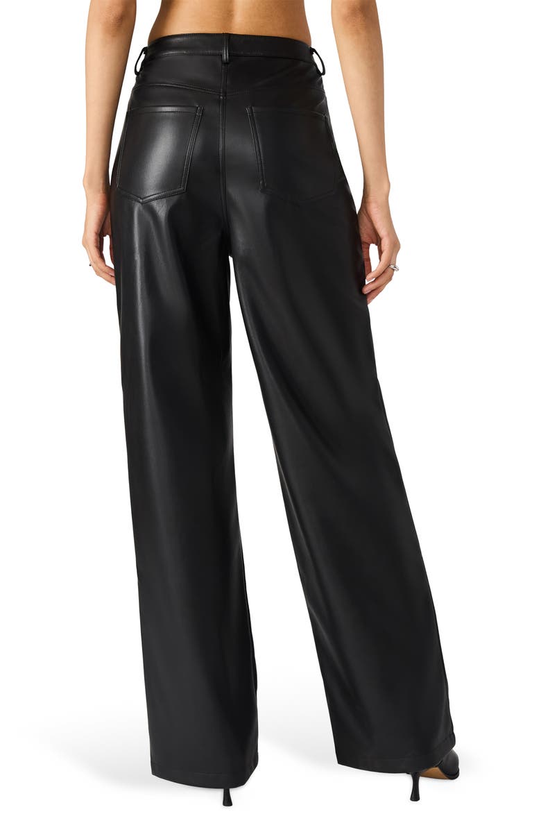 Steve Madden Geraldine Faux Leather Pants, Alternate, color, Black