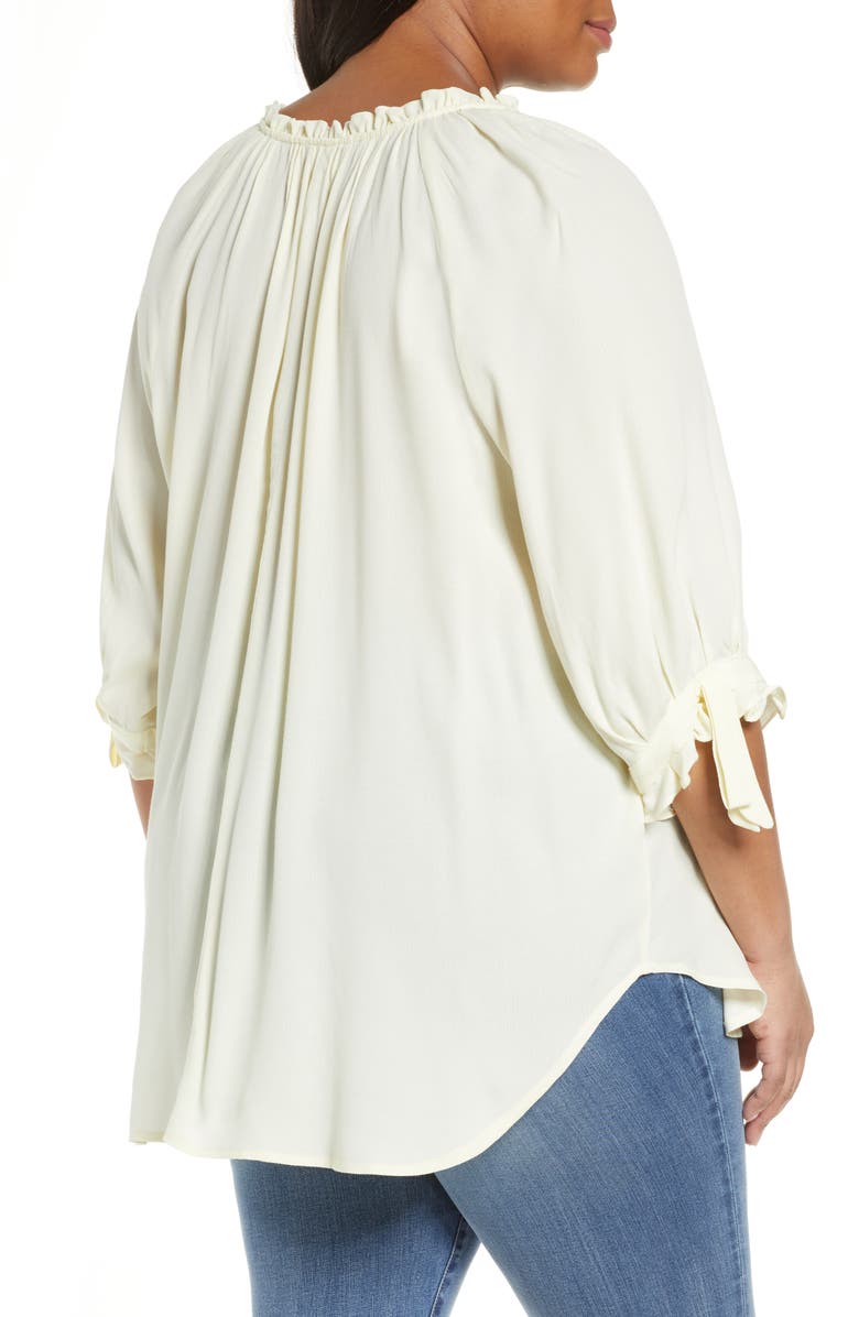 Habitual Nina Tie Sleeve Peasant Top, Alternate, color,