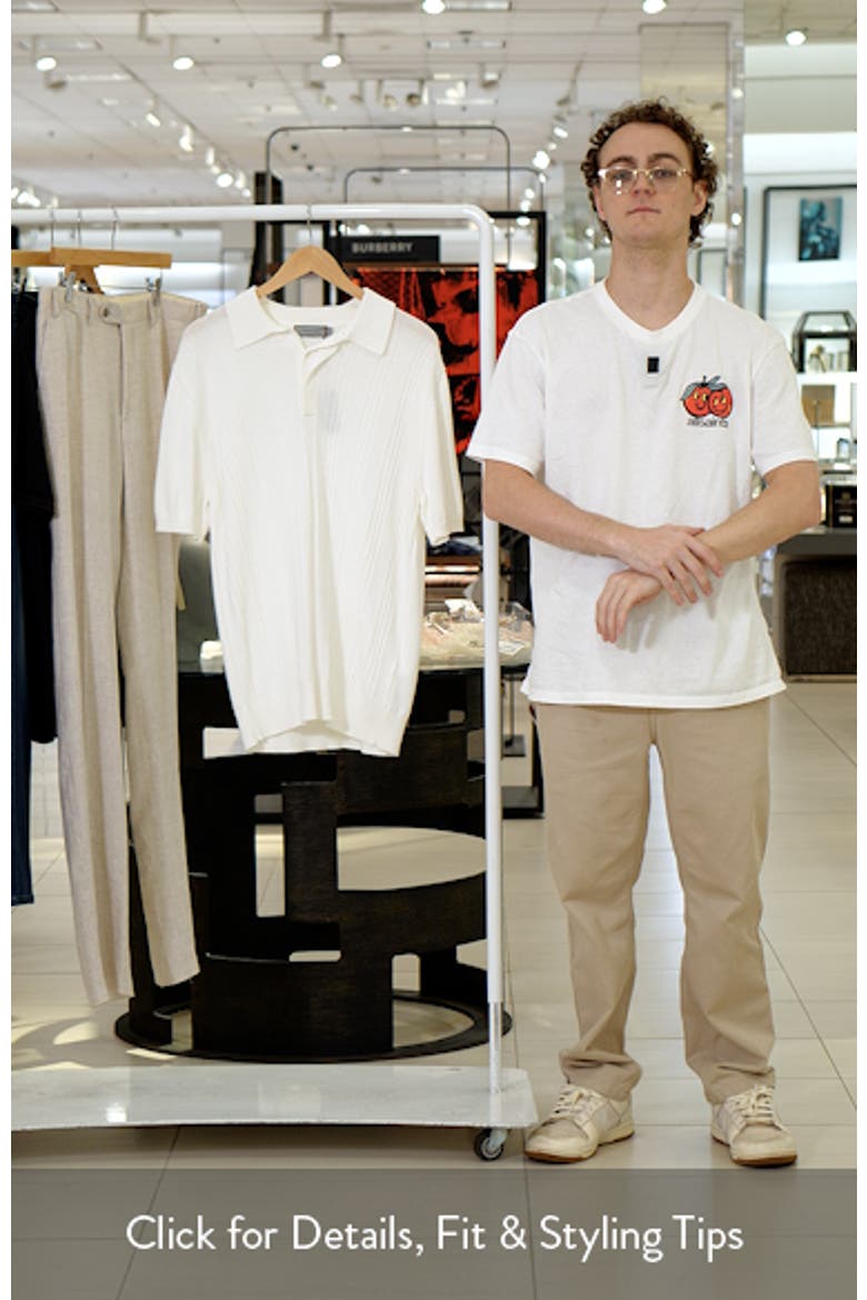 Ribbed Cotton Blend Polo Sweater video