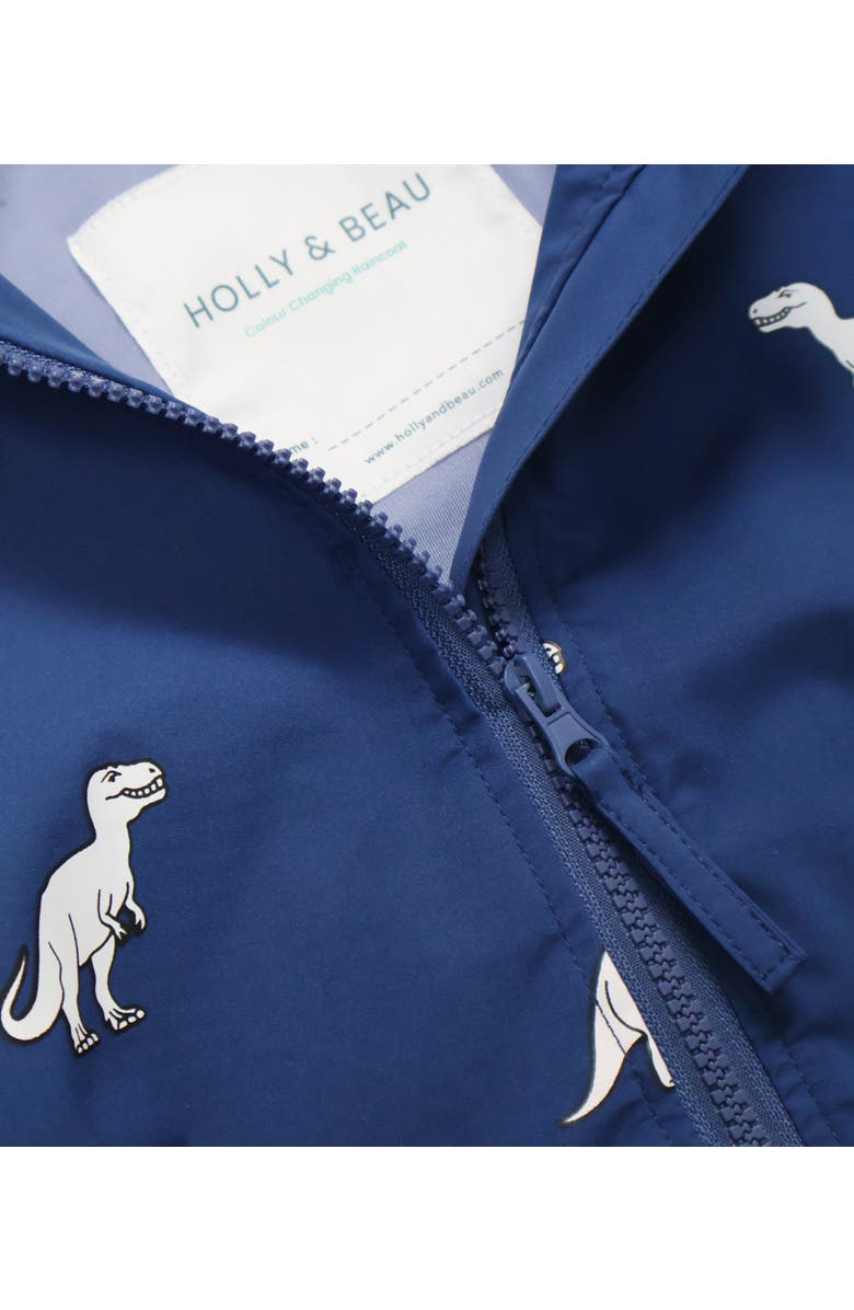 Holly and Beau Color Changing Hooded Raincoat, Alternate, color, Blue