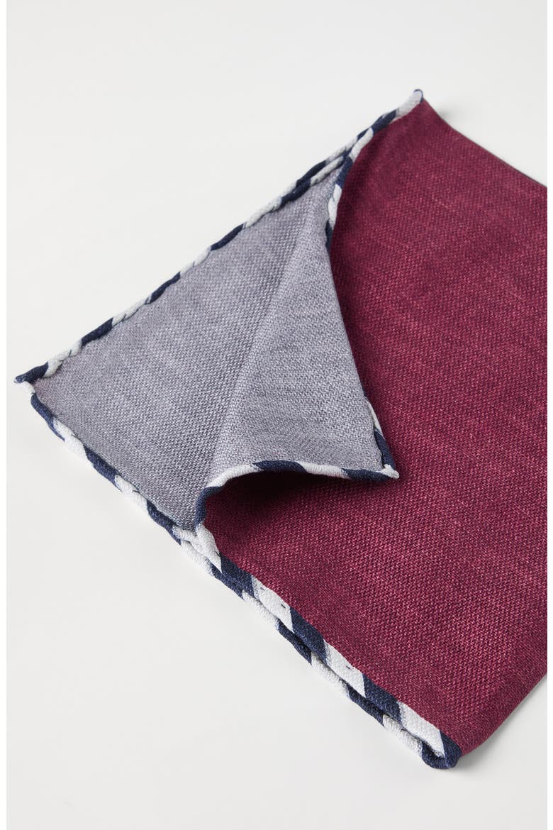 Silk pocket square, Alternate, color, Cherry