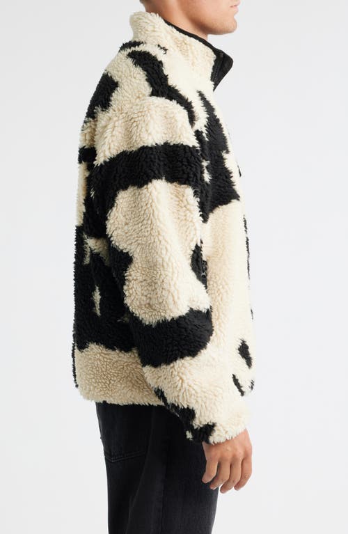 Obey Shaggy Fleece Jacket In Neutral