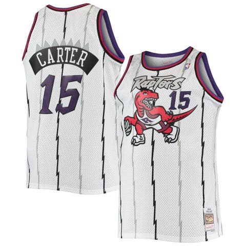 Men's Mitchell & Ness Vince Carter White Toronto Raptors 1998/99 Big & Tall Hardwood Classics Swingman Jersey