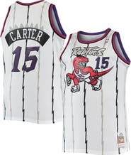 Mitchell & Ness Men's Mitchell & Ness Vince Carter White Toronto Raptors 1998/99 Big & Tall Hardwood Classics Swingman Jersey