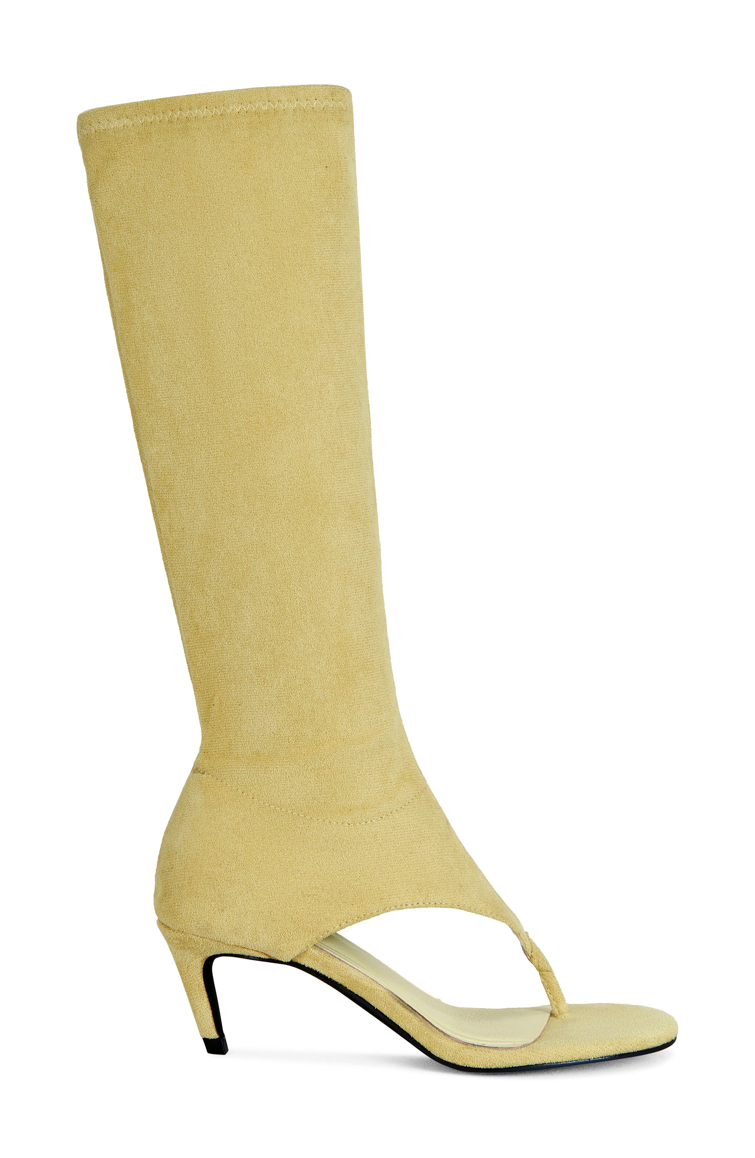 AZALEA WANG Cecile Cutout Stiletto Sandal Boot, Alternate, color, Mustard