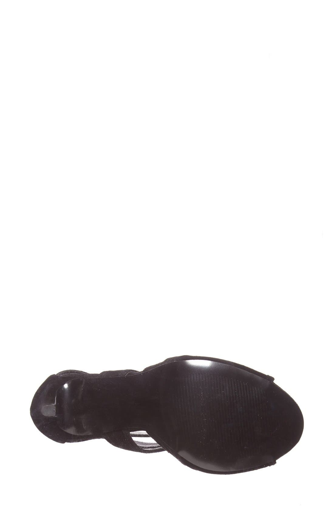 'Immence' Suede Sandal, Alternate, color, BLACK SUEDE