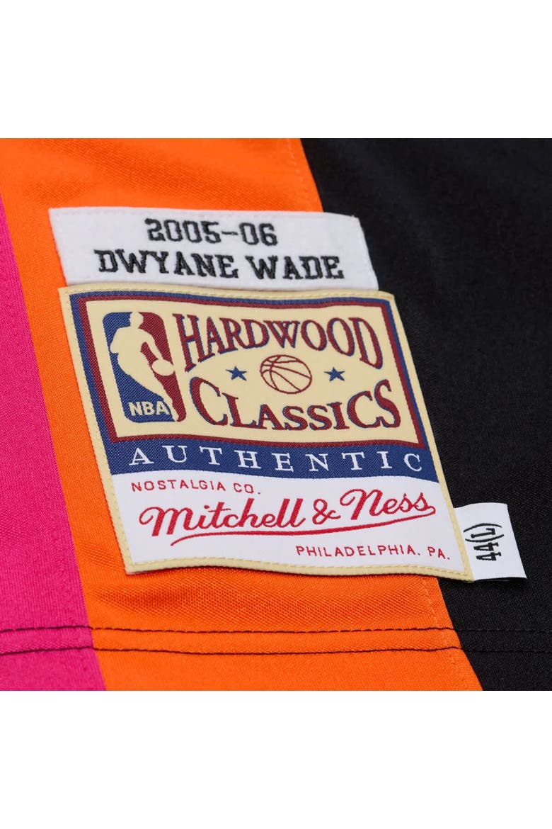 Men's Mitchell & Ness Dwyane Wade Black Miami Heat 2005-06 Hardwood Classics Authentic Jersey, Alternate, color, Black