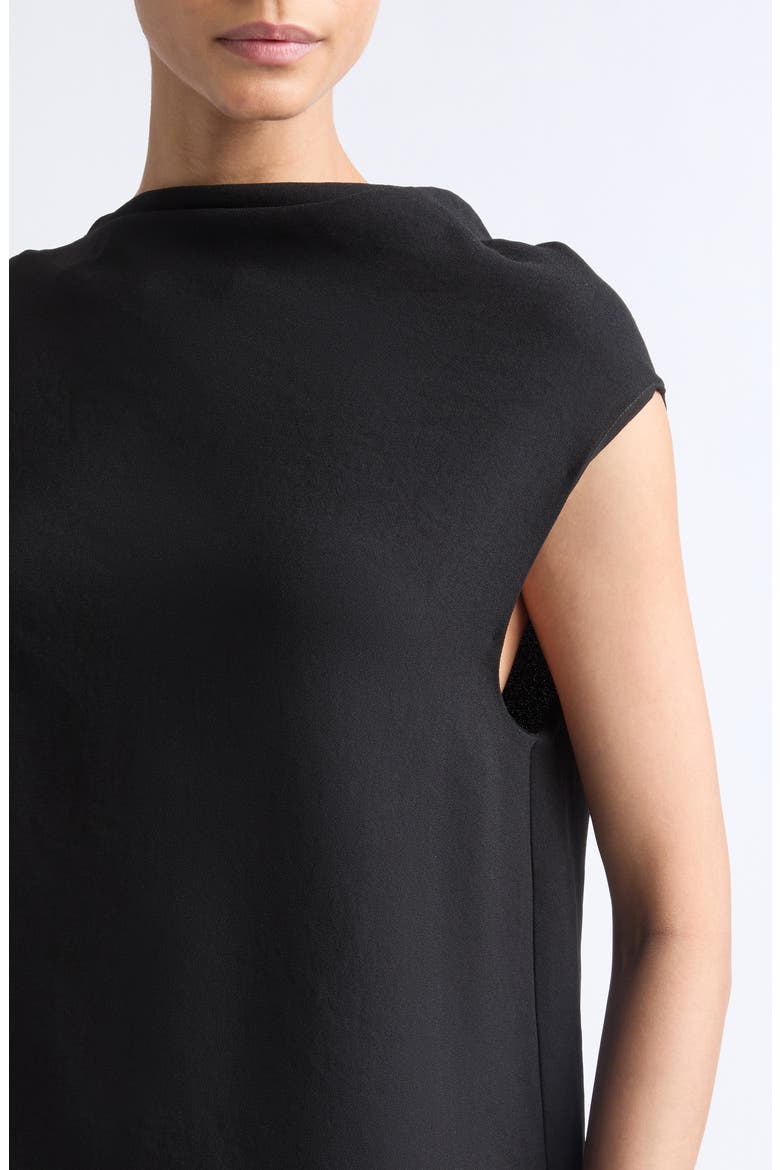 Asymmetric Drape Sleeveless Top, Alternate, color, BLACK