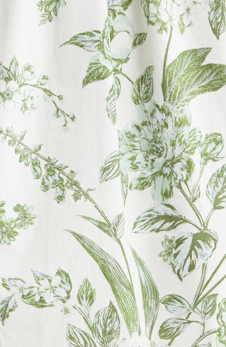 SUGARLIPS Bria Floral Blossom Smocked Button-Up Top, Alternate, color, White Olives