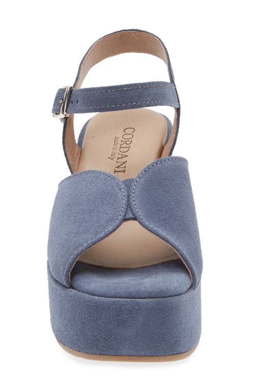 Cordani Jenna Platform Wedge Sandal In Blue