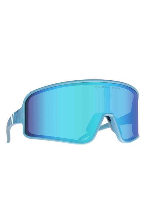 Blenders Eyewear Eclipse 133mm Polarized Shield Sunglasses In Blue