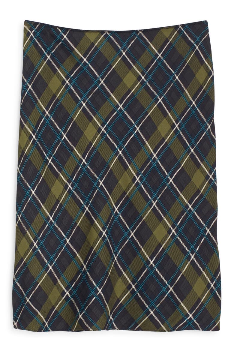 Picot Trim Slip Skirt, Alternate, color, OLIVE