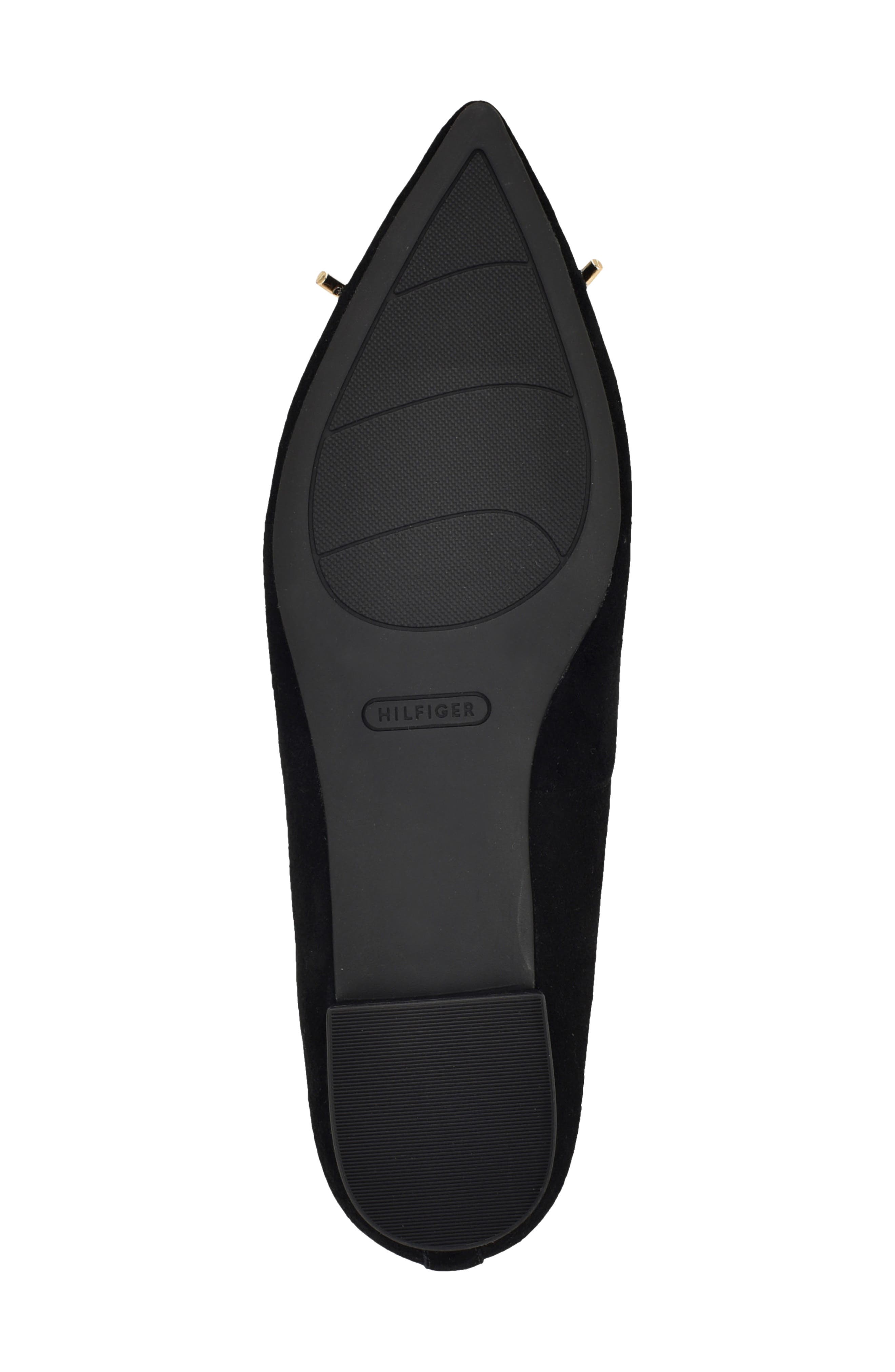 Tommy Hilfiger Kimio Pointed Toe Flat, Alternate, color, Black