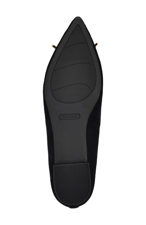 Tommy Hilfiger Kimio Pointed Toe Flat In Black